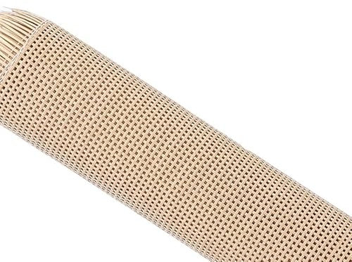 Ratan Rollo Mimbre,Rollo Ratan mimbre Rejilla M Tejido de ratán artificial a cuadros de plástico, rollo de cinta de mimbre, muebles, sillas, mesas, zapateros, estanterías, materiales for hacer reparac