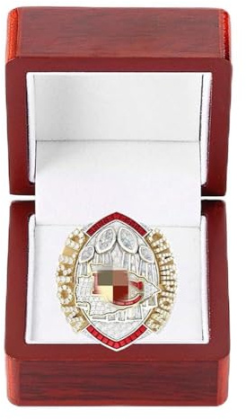 IXMLDAXD 58. Super Bowl Champion Ring for Chiefs, 2024 KC Championship Loops Replik FFL Memorabilia Sammlerstücke