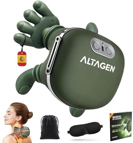 Masseur Cervical ALTAGEN® Main Massante Nuque, Masseur de Cou Chauffant | Masseur nuque et cervicales : massage dos et cervicales 4D Shiatsu pour relâcher épaules et haut du dos