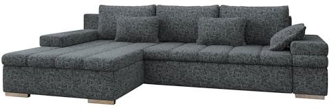 Mirjan24 Ecksofa Bangkok, Eckcouch mit Schlaffunktion und Bettkasten, Ecksofa für Wohnzimmer Gästezimmer Couch L-Form Wohnlandschaft (Bella 20, Ecksofa Links)
