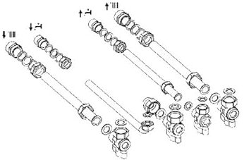 ARISTON thermo 3318228 Kit première installation 4 robinets, blanc