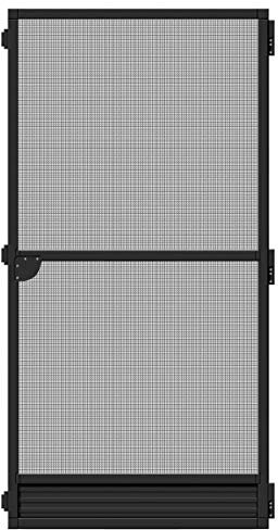 Schellenberg 70051 Fliegengitter Balkontür, Insektenschutz Tür Plus, 17 mm Einbautiefe, 100 x 210 cm, Anthrazit