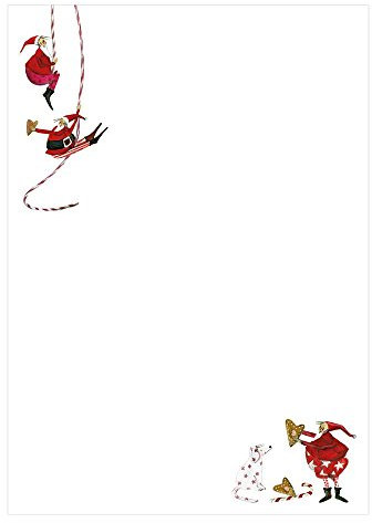 Hochwertiges Weihnachten Briefpapier-SetWichtel an Schnüren