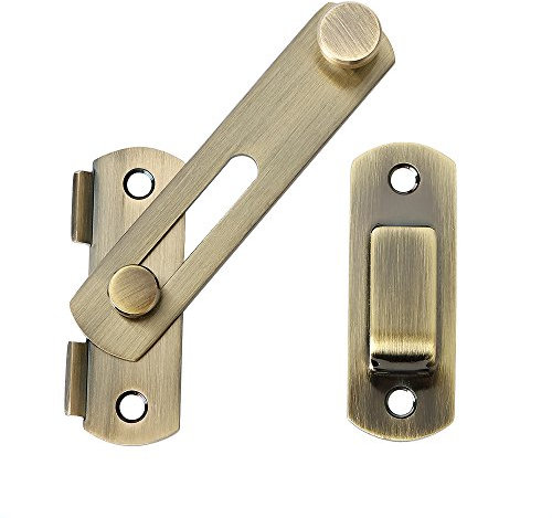 Sayayo Serratura Porta Chiusura Della Porta Chiavistello per Porta in Legno Chiavistello piccolo, Acciaio Inossidabile Bronzo, EMS9500-Q