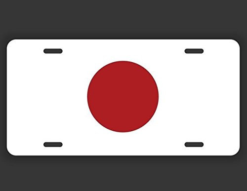 JMM Industries Japanische Flagge, Nummernschild aus Metall, für Auto, LKW, 30,5 x 15,2 cm, UV-beständiger Druck UVP010