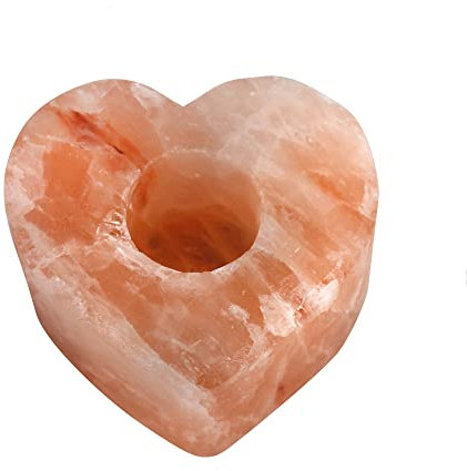 Himalaya Salt Dreams Portacandele di sale rosa - cuore