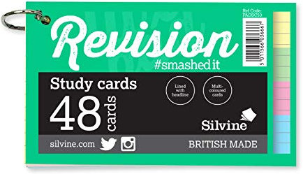 Luxpad 5x3 Ringbound Revision & Presentation Cards - Assorted Colours. 48 Lined Cards Per Pad.