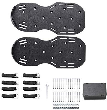 Green Home Nagelschuhe Profi (Bausatz) - Nagelsohle - Estrichschuhe - Rasenbelüfter, aus hochwertigem Nylon, schwarz mit je 11 Nägeln à 55 mm Länge, BAUSATZ - Profi Qualitäts-Werkzeug