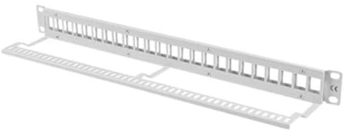 lanberg Patch Panel BLANK 24 PUERTOS 1U para MÓDULOS Keystone Grey