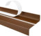 Profilo per bordi scale - Profilo angolare in PVC autoadesivo, Paraspigolo - Strisce antiscivolo per gradini - 40x25mm, Marrone, 200cm
