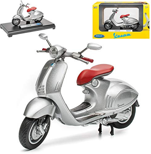 alles-meine.de GmbH Vespa 946 Silber Grau Roller 1/18 Welly Modell Motorrad Modell Motorrad