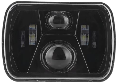 Faro LED 5x7, H4 7 Pollici Faro Quadrato a LED Ad Alta Luminosità 5x7 7x6 Pollici Lampada Frontale da 12‑24 V Faro Anteriore per YJ, per Cherokee XJ, per Comanche MJ, per 240SX