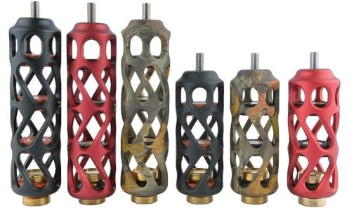 ZSHJGJR Compound Bogen Stabilisator Bogen Vibration Absorber Stoßdämpfer 4/6 Zoll Aluminium Stabilisator Dämpfer für Bogen Zubehoer (Schwarz, 6 Zoll)