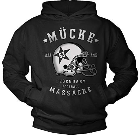 MAKAYA Kapuzenpullover Herren - Mücke 63 - Hoodie Spencer Sweatshirt mit Kapuze Pullover Schwarz XXXXL