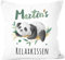 SpecialMe® Kissen-Bezug Relax Panda personalisierbar mit Namen personalisierte Geschenke Dekokissen mit Namen weiß 40cm x 40cm
