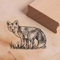 Stempel Fuchs auf der Wiese - Motivstempel ca. 38 x 28 mm