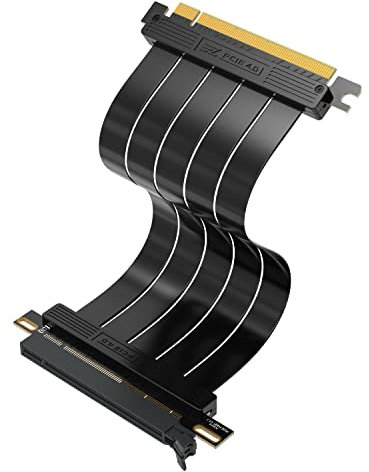 EZDIY-FAB PCIE Gen 4 16x Extrem Flexibel,Hochgeschwindigkeits Riser Kabel PCI Express 4.0 Port GPU Erweiterungskarte-Gerader Stecker[7.87in/20cm]