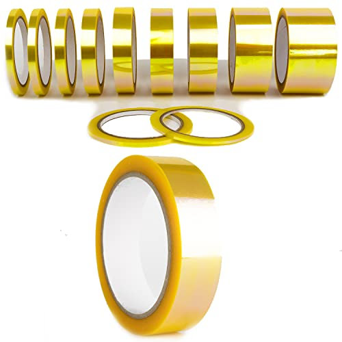 Oilslick Zierstreifen Transparent Klebezierbänder Irisierend Chamäleon Effekt Schillernd Sticker Aufkleber Design Stripes DIY Auto Modellbau Basteln (18 mm, Transp. Gelb)
