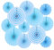 Hanging Paper Fans, 12 Pcs Tissue Paper Flower for Wedding, Birthday, Festival, Mexican Party, Carnival Wall Decor (Blue)