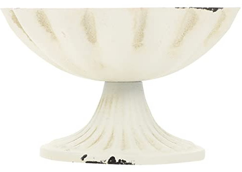 Yardwe Urne Pflanzgefäß Blumentopf Kleine Metall Urne Vase Shabby Garten Outdoor Urne Pflanzgefäß Sockel Hochzeit Urne Blumenvase für Rustikaler Garten Veranda Pflanzkübel