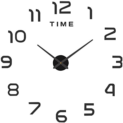 Ruhhy DIY Wanduhr zum Aufkleben Kleben 3D Wohnzimmer 19928