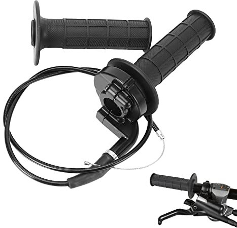 Gasgriff Griff Kabel Set, Gasgriff Griff Kabel, 22mm, 7/8 Motorrad Gasgriff mit Kabel Gasklemme Ersatz für 50cc 90cc 110cc 125cc 140cc 150cc 200cc 250cc Pitbike Dirtbike