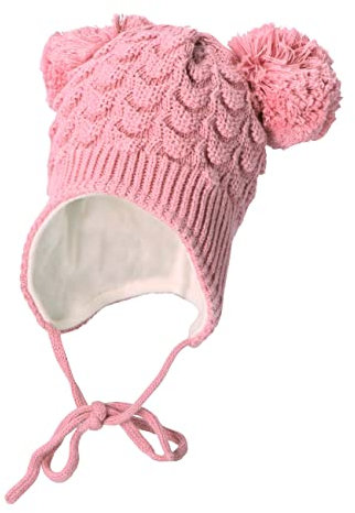 Sterntaler Mädchen Bommelmütze Struktur, Rosa, 39