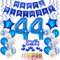 Folienballon 44. Geburtstag Dekoration Blau Tortendeko Geburtstag 44 Jahre Mann Luftballons 44 Mann Tortendeko 44. Männer ,Geburtstagsdeko 44 Jahre Happy Birthday 44 deko
