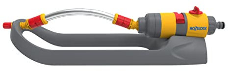 HOZELOCK - Irrigatore rettangolare Pro 220 M: copertura ultra uniforme, irrigatore su slitta, ideale per prati, zona di oscillazione regolabile: larghezza regolabile con 12-16 getti per irrigazione