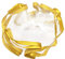 NKlaus Taufe Kerzenmanschette Kommunion aus Tüll Tropfschutz 12x9cm gold matt Satinband 14424