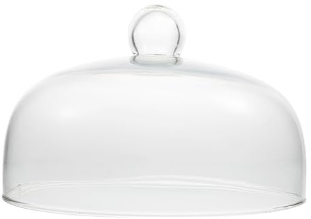 BESTonZON Cúpula De Cristal para Tartas Tapa para Tartas Pantalla De Pastelería con Mango De Perilla 23Cm Cubierta para Plato De Exhibición De Postres Protector De Pantalla para Alimentos