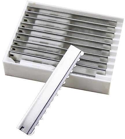 minkissy 1 Satz 11 Stück Haar Ausdünnende Klinge Haarstyling-cutter Rasierwerkzeug Friseur Rasierer Haar Rasierklingen Schichten Schneiden Schnitte Rasiermesser Barbier Schaber Metall Mann