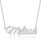 UMAGICBOX Personalized Silver Name Necklace Melissa - Customizable Engraved Stainless Steel Pendant for Women - Unique Gift for Birthdays, Anniversaries, Graduations, and Valentine's Day