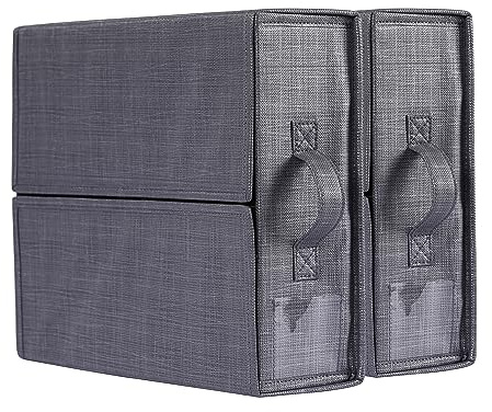 MCHERRY Faltbares Bettlaken-Set für Queen-Size- oder King-Size-Betten, Leinen-Schrank-Organizer für Bettbezug, Kleidung, Decken und Kissenbezüge, Grau, 2 Stück