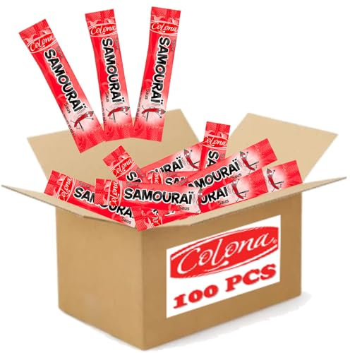 COLONA | 100 sticks de sauce Samouraï | doses individuelles de 10ml