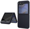 OHLIGIA Samsung Galaxy Z Flip 5 Liquid Silicone Case with Ring Protective 3 Layer Shockproof Phone Cover with Anti-Scratch Soft Microfiber Lining for Galaxy Z Flip 5 5G (2023) (Midnight Blue)