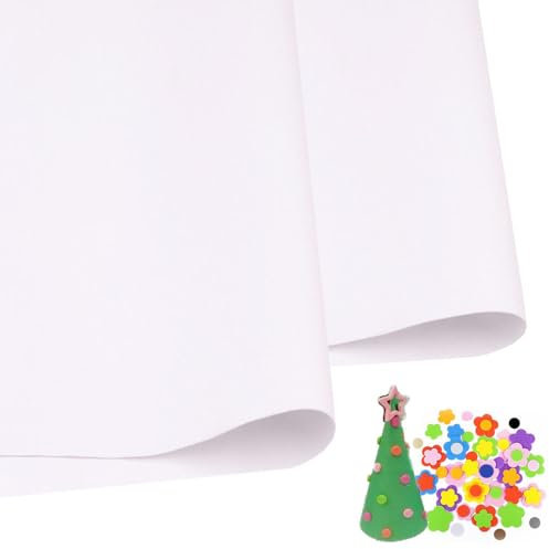 EVA-Schaumstoff, 2 Stück, weiß, für Cosplay, EVA-Schaum, 1 mm dick, 50 x 90 cm, EVA-Schaumstoff-Papier für Kunst, Handwerk, DIY-Projekte
