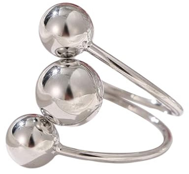 Kryzalite® Klobige Silberringe für Damen, verstellbare, kräftige, dicke Silberringe, silberne Statement-Ringe, offener Kuppelring