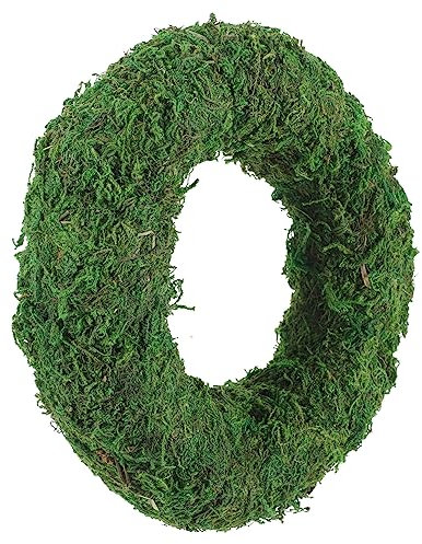 AOKWAWALIY Handgefertigter Mooskranz zum Basteln, DIY-Kranz, Mooskreis, dekorieren Sie den Kreis, Dekorationen, Kranzring zum Basteln von kleinen Kränzen, gewöhnlichen Zubehör, Moos, Blumenkranz, Ring