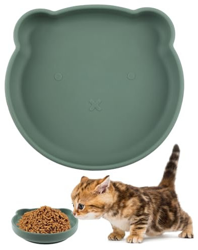 Katzennapf, Katzennapf Flach, Futternapf Katze, Flache Katzennäpfe, Silikon Napf Katze, Trinknapf Fressnapf Katze, Katzenteller, Katzenschüssel, Katzenfutter Wasserschale für Hunde Katzen Hasen