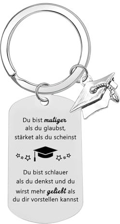 UTEFIF Abitur ABI 2025 Geschenk - Schlüsselanhänger Mutmacher Aufmunterung, Freundschaft Geschenkideen Abschiedsgeschenk für Tochter Sohn Beste Freundin Schwester Studenten Bruder