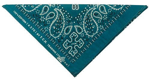 fashionchimp Bandana aus 100% Baumwolle, Premium-Qualität, Nicki-Halstuch für Damen und Herren, 50x50cm (Petrol) BAN140