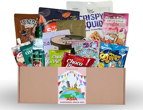 Surprise Asia Snack Box Köstliche Leckereien aus verschiedenen asiatischen Ländern I mit Animation Charactered Snacks, Trendy Mochi & Süßigkeiten (Asia Snack Box M (20set))