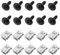 YINETTECH 10-teiliges Auto Stoßstangen Radlaufschrauben Set N90959101 N90775001 Kompatibel mit Audi Kompatibel mit VW Kompatibel mit Skoda
