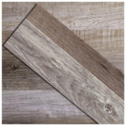 GreenFullHouse Vinylbodenbelag Selbstklebende Bodenfliesen zum Abziehen und Aufkleben, 2,0 mm dick, wasserdicht für Wohnzimmer, Schlafzimmer, Bad, Küche (2,51 m², Eiche Block)