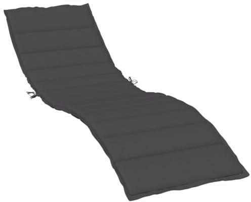 vidaXL Sonnenliegen-Auflage Melange Anthrazit 200x50x4 cm Stoff