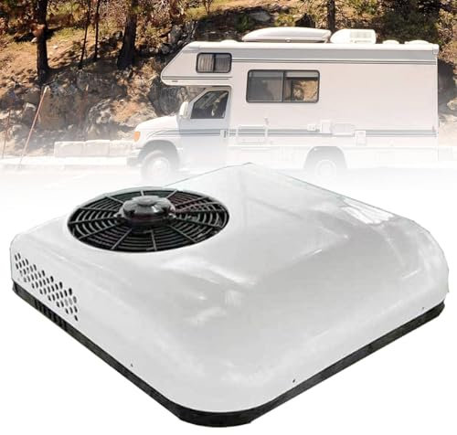 FANYING 12v/24v Dc Air Conditioner, Rooftop Cooling Air Conditioner, Electric Air Conditioning Unit for Trucks, Motorhome, Excavators, Rv, Trailer,White-12V