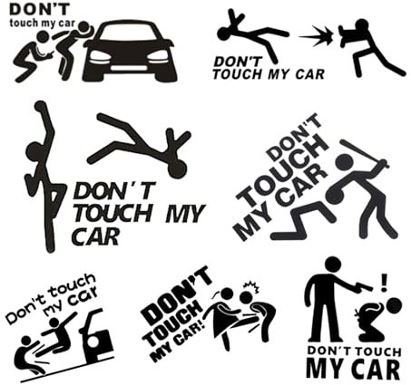 Don't Touch My Car Sticker, 7 Stück Berühren Sie Nicht Meine Autoabziehbilder, Dekorativer Aufkleber Für Auto, Berühren Sie Nicht Mein Autoschild, Warnung Berühren Sie Nicht Mein Auto