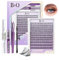 B&Q Lashes Extension Set 144PCS Unsichtbares Band Wimpernverlängerung Set 8-16MIX Unsichtbare Wimpern Extensions Set 7 tage halt Venus Style D curl Lazy Girl Wimpernextension Set(Venus 8-16mix)