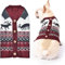 Hund Weihnachten Pullover V-Ausschnitt gestrickt Welpe Pullover Weste Rentier Haustier Kleidung Outfit für kleine mittlere große Hunde Katze Pullover(Rentier Pullover,XXL)